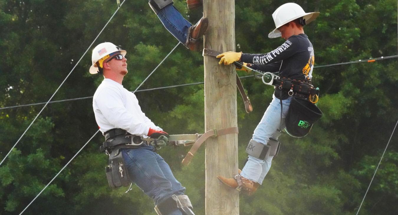 Jackson Allen, Apprentice Lineman, was part of the flag ceremony at the Georgia Lineman’s Rodeo.