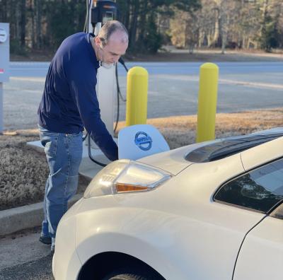 Charging EV Car